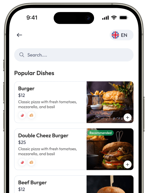 smart menu mobile image