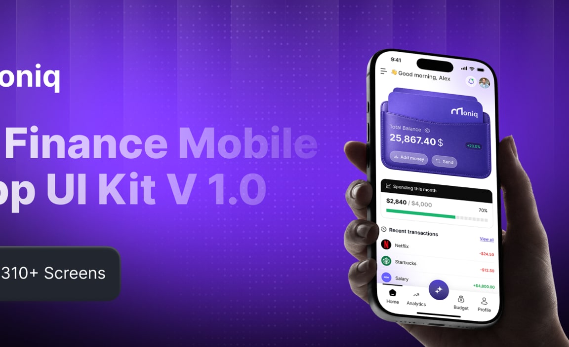 Finance Mobile App Cover and Screens V 1.0 preview