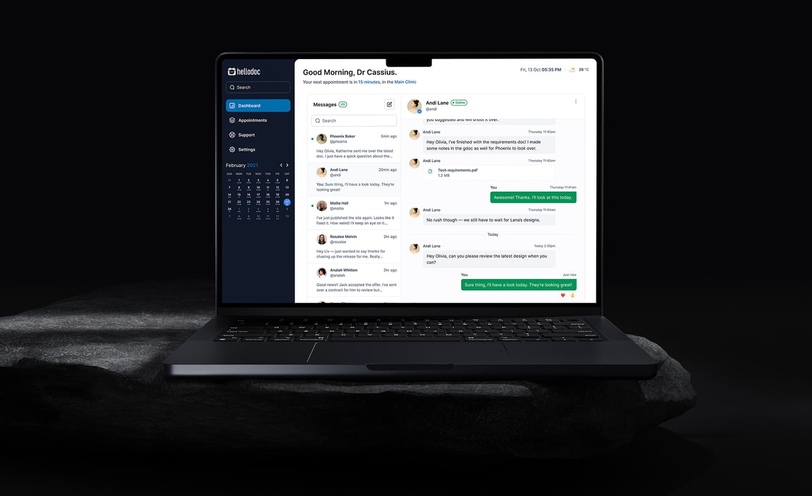 Messaging Dashboard UI Kit V 1.0 preview