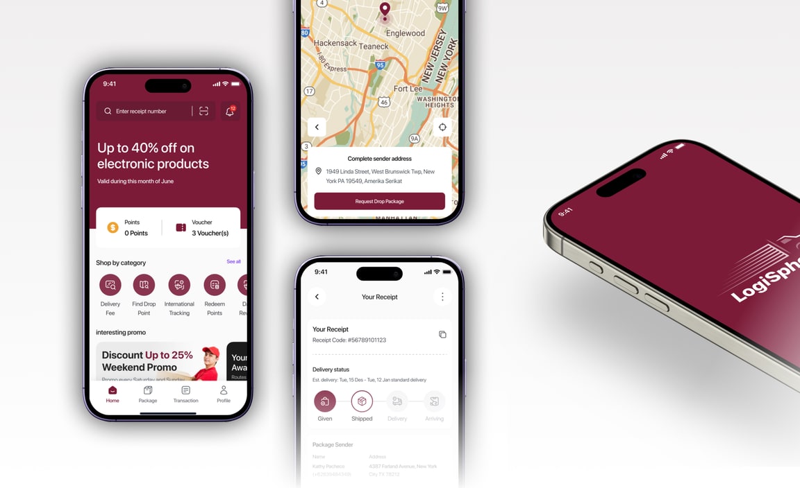 Promotions and Maps Mobile UI Kit V 1.0 preview